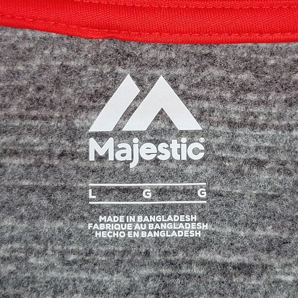 Washington Nationals Mens Large Sweatshirt Getting Faster Space Dye 1/4 Zip Gray - Picture 4 of 12